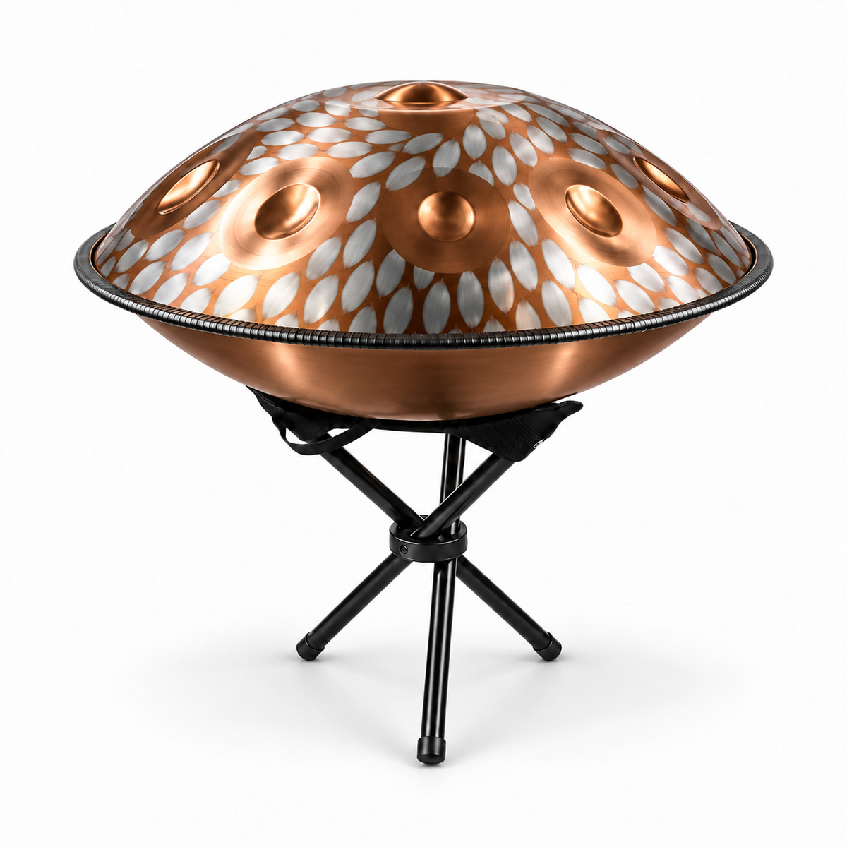Kupferdüne Handpan | D Kurd | 9 & 10 Töne | Edelstahl