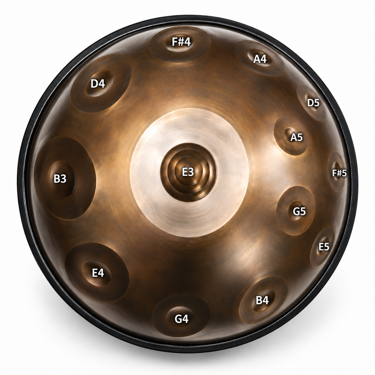 Dämmerung Handpan | E Amara | 20 Töne | Edelstahl