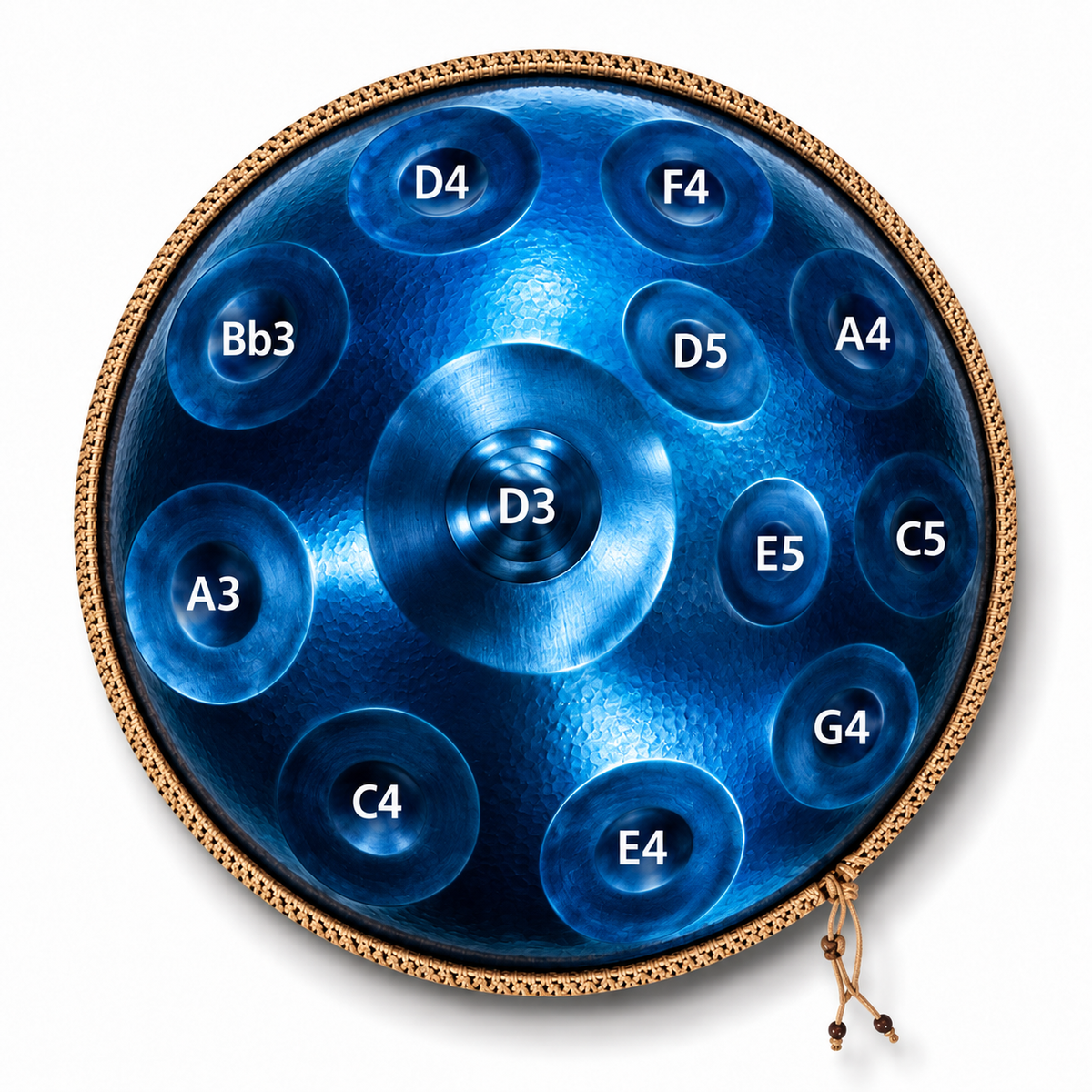 Klangraum Handpan | D Kurd | 16 & 18 Töne | Edelstahl