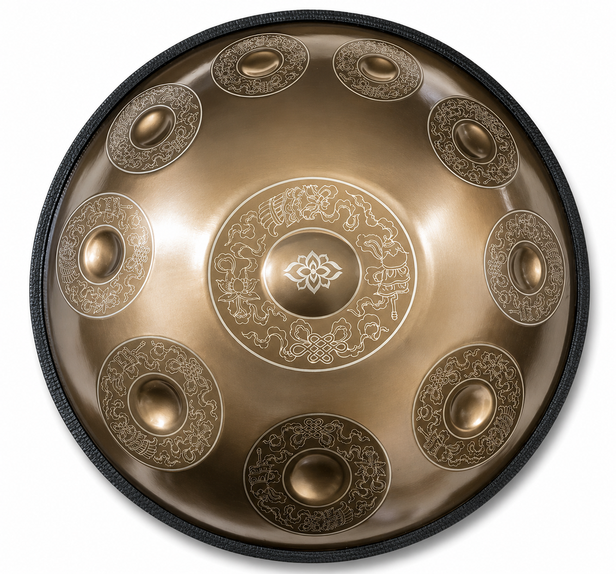 Lotosblüte Handpan | D Kurd | Edelstahl | 9, 10, 12 & 14 Töne
