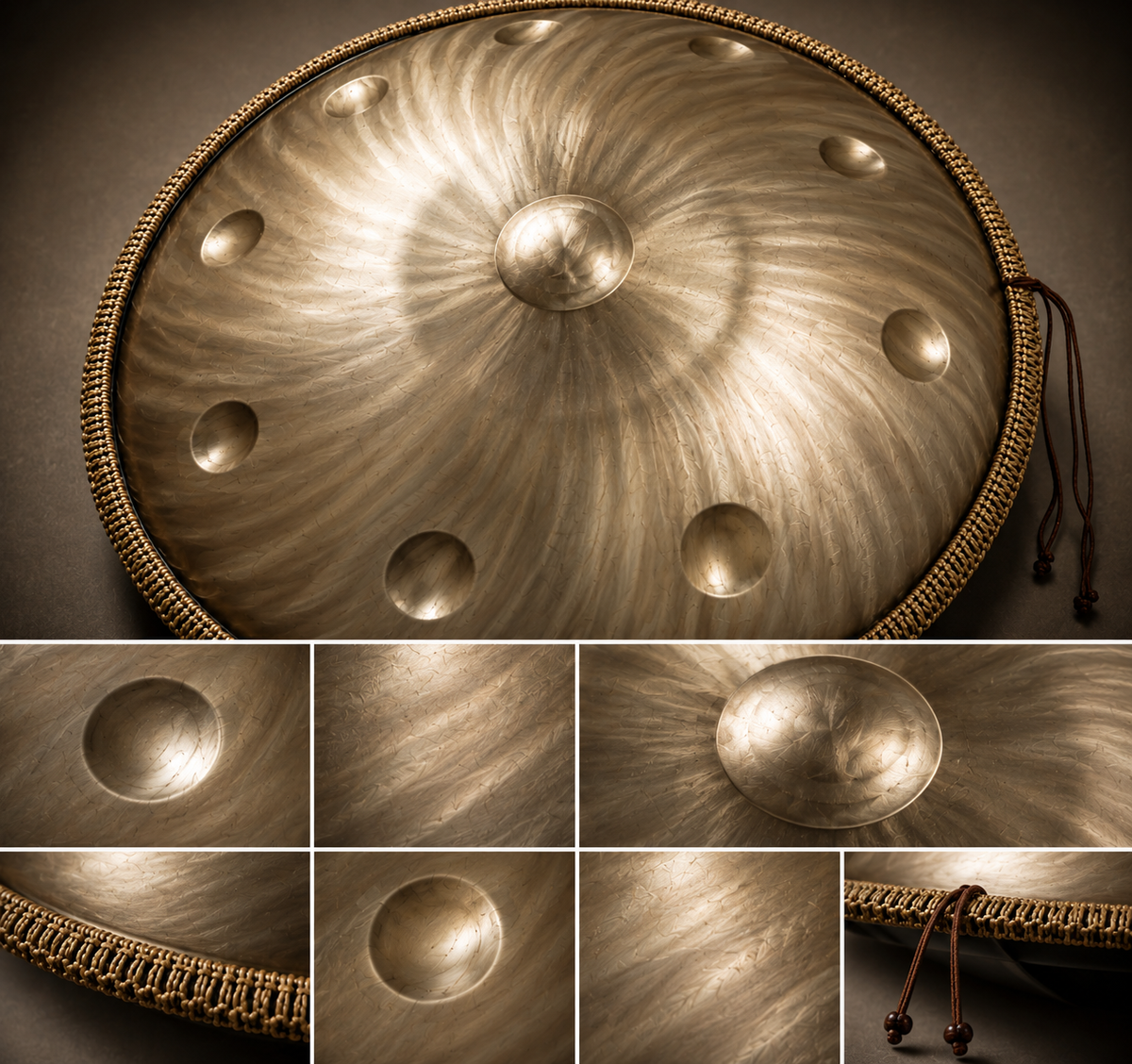 Sonnenstrahl Handpan | D Kurd | 9 & 10 Töne | 432 / 440 Hz