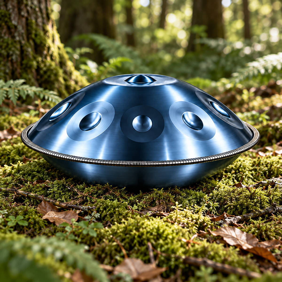 Tiefenruhe Handpan | D Kurd | Edelstahl | 9, 10 & 12 Töne | 440 Hz