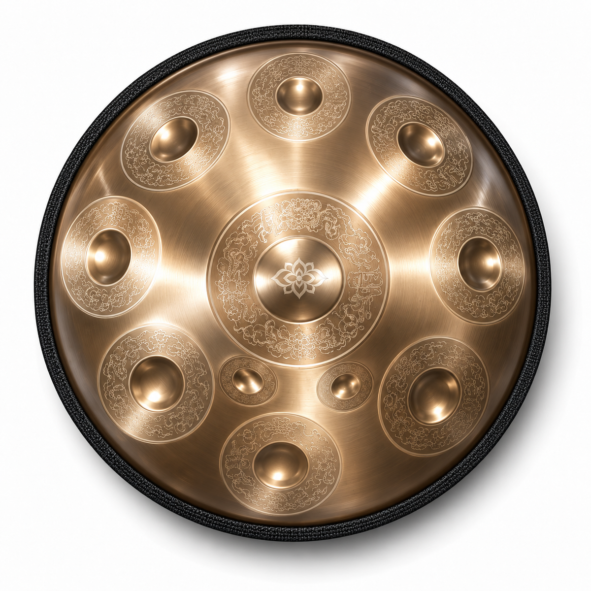 Lotosblüte Handpan | D Kurd | Edelstahl | 9, 10, 12 & 14 Töne